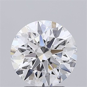 Picture of Lab Grown Diamond 2.45 Carats, Round with Ideal Cut, D Color, IF Clarity and Certified by IGI