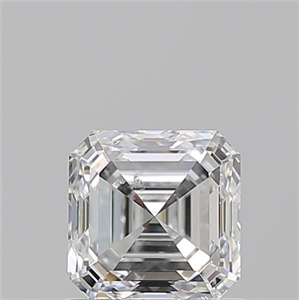 Foto Diamante Natural 1.02 quilates, Asscher , Color F, claridad SI2 y certificado GIA de