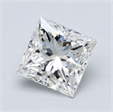 Natural Diamond 1.01 Carats, Princess with  Cut, H Color, VS2 Clarity and Certified by GIA