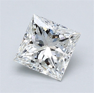 Picture of Natural Diamond 1.01 Carats, Princess with  Cut, H Color, VS2 Clarity and Certified by GIA