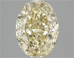 Picture of Lab Grown Diamond 3.06 Carats, Oval with  Cut, Fancy Intense Yellow Color, VS1 Clarity and Certified by IGI