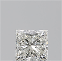 Natural Diamond 0.70 Carats, Princess with  Cut, J Color, VS2 Clarity and Certified by GIA