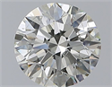 Natural Diamond 2.50 Carats, Round with Excellent Cut, J Color, SI2 Clarity and Certified by GIA