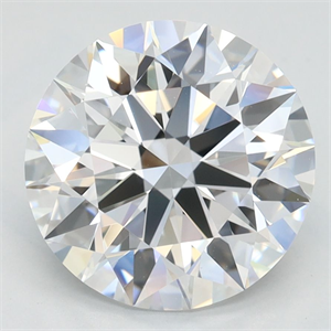 Picture of Lab Grown Diamond 3.02 Carats, Round with Excellent Cut, D Color, FL Clarity and Certified by GIA