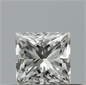 Natural Diamond 0.42 Carats, Princess with  Cut, G Color, VVS1 Clarity and Certified by GIA