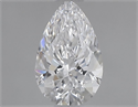 Natural Diamond 0.50 Carats, Pear with  Cut, D Color, VVS2 Clarity and Certified by GIA