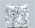 Natural Diamond 1.24 Carats, Princess with  Cut, F Color, VS1 Clarity and Certified by GIA