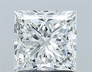 Picture of Natural Diamond 1.24 Carats, Princess with  Cut, F Color, VS1 Clarity and Certified by GIA