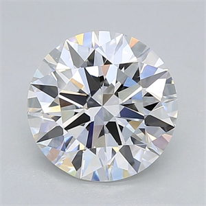 Picture of Lab Grown Diamond 2.00 Carats, Round with Ideal Cut, D Color, VVS2 Clarity and Certified by IGI
