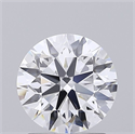 Lab Grown Diamond 1.54 Carats, Round with Ideal Cut, D Color, VS1 Clarity and Certified by IGI