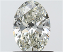 Natural Diamond 0.71 Carats, Oval with  Cut, J Color, VS1 Clarity and Certified by IGI