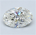Natural Diamond 1.03 Carats, Oval with  Cut, H Color, SI1 Clarity and Certified by GIA