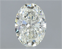 Natural Diamond 0.50 Carats, Oval with  Cut, J Color, VS1 Clarity and Certified by GIA