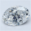 Natural Diamond 2.05 Carats, Oval with  Cut, D Color, SI1 Clarity and Certified by GIA