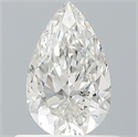 Natural Diamond 0.53 Carats, Pear with  Cut, G Color, SI2 Clarity and Certified by IGI