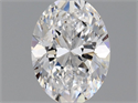 Natural Diamond 0.50 Carats, Oval with  Cut, D Color, VS1 Clarity and Certified by GIA