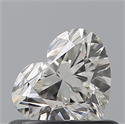 Natural Diamond 0.54 Carats, Heart with  Cut, I Color, VVS1 Clarity and Certified by GIA