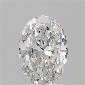 Picture of Natural Diamond 1.70 Carats, Oval with  Cut, G Color, SI2 Clarity and Certified by GIA