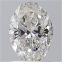 Natural Diamond 1.09 Carats, Oval with  Cut, F Color, SI2 Clarity and Certified by GIA