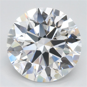 Picture of Lab Grown Diamond 4.14 Carats, Round with Excellent Cut, D Color, VVS2 Clarity and Certified by GIA