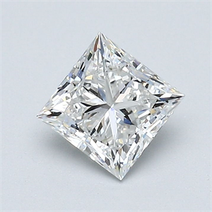 Picture of Natural Diamond 1.01 Carats, Princess with  Cut, G Color, VS2 Clarity and Certified by GIA