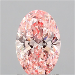 Picture of Lab Grown Diamond 1.51 Carats, Oval with  Cut, Fancy Vivid Pink Color, VS1 Clarity and Certified by IGI