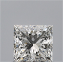 Natural Diamond 0.60 Carats, Princess with  Cut, G Color, VVS2 Clarity and Certified by GIA
