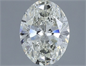 Natural Diamond 1.00 Carats, Oval with  Cut, I Color, SI1 Clarity and Certified by IGI