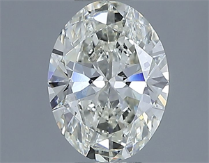 Picture of Natural Diamond 1.00 Carats, Oval with  Cut, I Color, SI1 Clarity and Certified by IGI