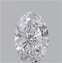 Natural Diamond 0.70 Carats, Oval with  Cut, D Color, SI1 Clarity and Certified by GIA