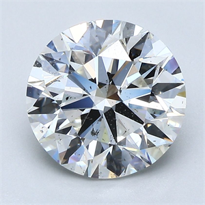 Picture of Natural Diamond 3.01 Carats, Round with Excellent Cut, G Color, SI1 Clarity and Certified by GIA