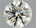 Natural Diamond 0.90 Carats, Round with Excellent Cut, L Color, SI1 Clarity and Certified by GIA