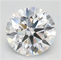 Lab Grown Diamond 2.77 Carats, Round with Ideal Cut, D Color, VVS1 Clarity and Certified by IGI