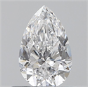 Natural Diamond 0.50 Carats, Pear with  Cut, D Color, SI2 Clarity and Certified by GIA