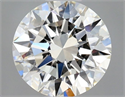 Natural Diamond 0.54 Carats, Round with Excellent Cut, H Color, VS1 Clarity and Certified by GIA