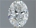 Natural Diamond 1.31 Carats, Oval with  Cut, G Color, SI1 Clarity and Certified by IGI