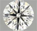 Natural Diamond 0.90 Carats, Round with Excellent Cut, I Color, VVS2 Clarity and Certified by IGI