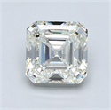 Natural Diamond 1.04 Carats, Asscher with  Cut, J Color, IF Clarity and Certified by GIA