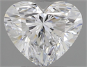 Natural Diamond 0.30 Carats, Heart with  Cut, D Color, VVS1 Clarity and Certified by GIA
