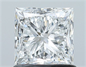 Natural Diamond 1.01 Carats, Princess with  Cut, E Color, VS2 Clarity and Certified by GIA