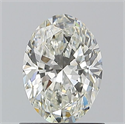 Natural Diamond 0.90 Carats, Oval with  Cut, H Color, VS1 Clarity and Certified by IGI