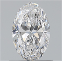 Natural Diamond 0.72 Carats, Oval with  Cut, D Color, VVS1 Clarity and Certified by GIA