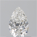 Natural Diamond 0.53 Carats, Pear with  Cut, H Color, VS1 Clarity and Certified by GIA