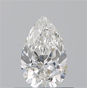Picture of Natural Diamond 0.53 Carats, Pear with  Cut, H Color, VS1 Clarity and Certified by GIA