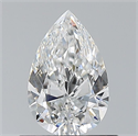 Diamante Natural 0.59 quilates, De pera , Color E, claridad IF y certificado GIA