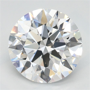 Picture of Lab Grown Diamond 2.50 Carats, Round with Ideal Cut, D Color, IF Clarity and Certified by IGI