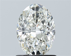 Picture of Natural Diamond 1.01 Carats, Oval with  Cut, H Color, VVS2 Clarity and Certified by GIA