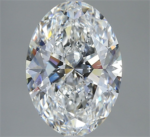 Foto Diamante Natural 3.81 quilates, Ovalado , Color F, claridad SI1 y certificado GIA de