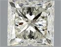 Natural Diamond 0.90 Carats, Princess with  Cut, L Color, SI2 Clarity and Certified by GIA