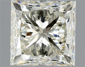 Picture of Natural Diamond 0.90 Carats, Princess with  Cut, L Color, SI2 Clarity and Certified by GIA